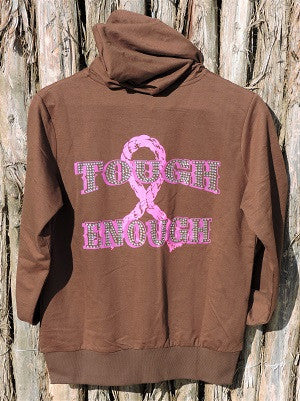 Ladies Brown Zip Up Hoodie